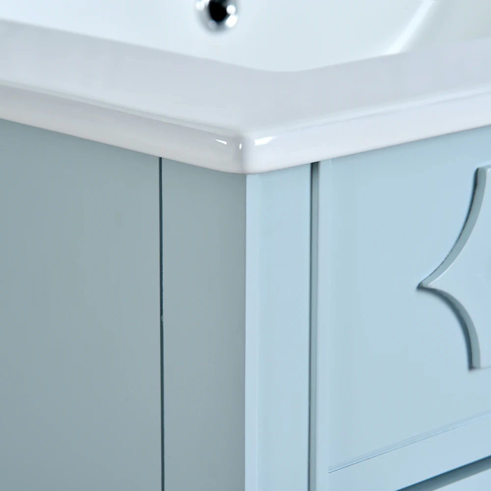 Bathroom Vanity with Ceramic Sink Combo, Modern Freestanding in USA.