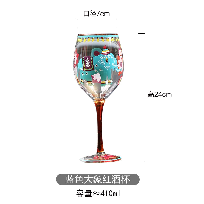 Hand Painted Wine Glass, Champagne Cup, Goblet, Crystal Cups in USA.