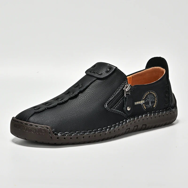 Handmade Leather Men Shoes Casual Slip On Loafers in USA