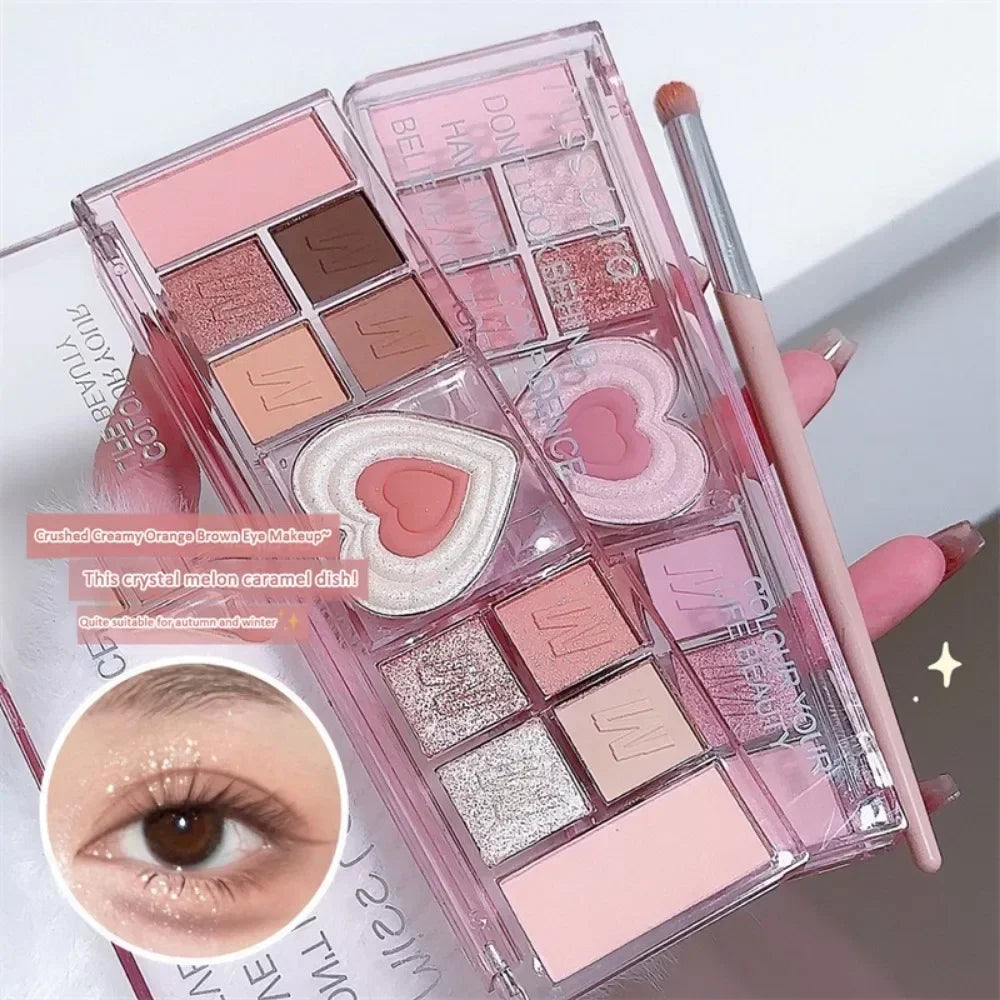 Love Heart Pink Eyeshadow Palette Natural Cool Tone in USA