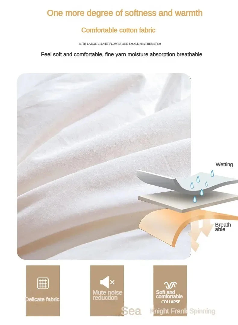 Winter Warm White Goose Down Comforter 95% Cotton Duvet Core