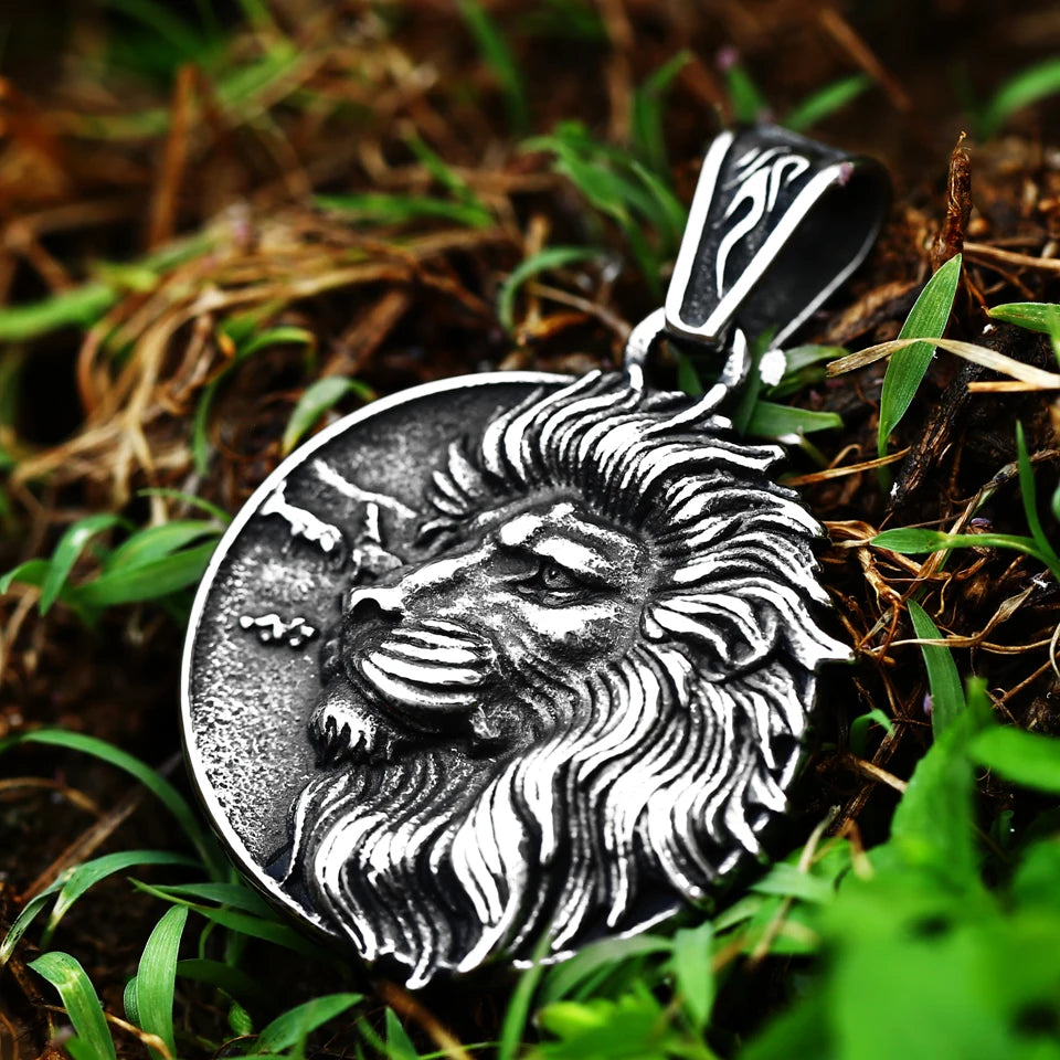 Men Vintage Viking Wolf Pendant Necklace Punk in USA