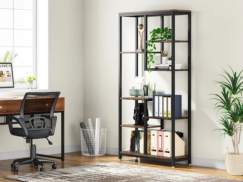 Bookshelf Bookcase, Industrial Open Bookcase Storage IN USA.