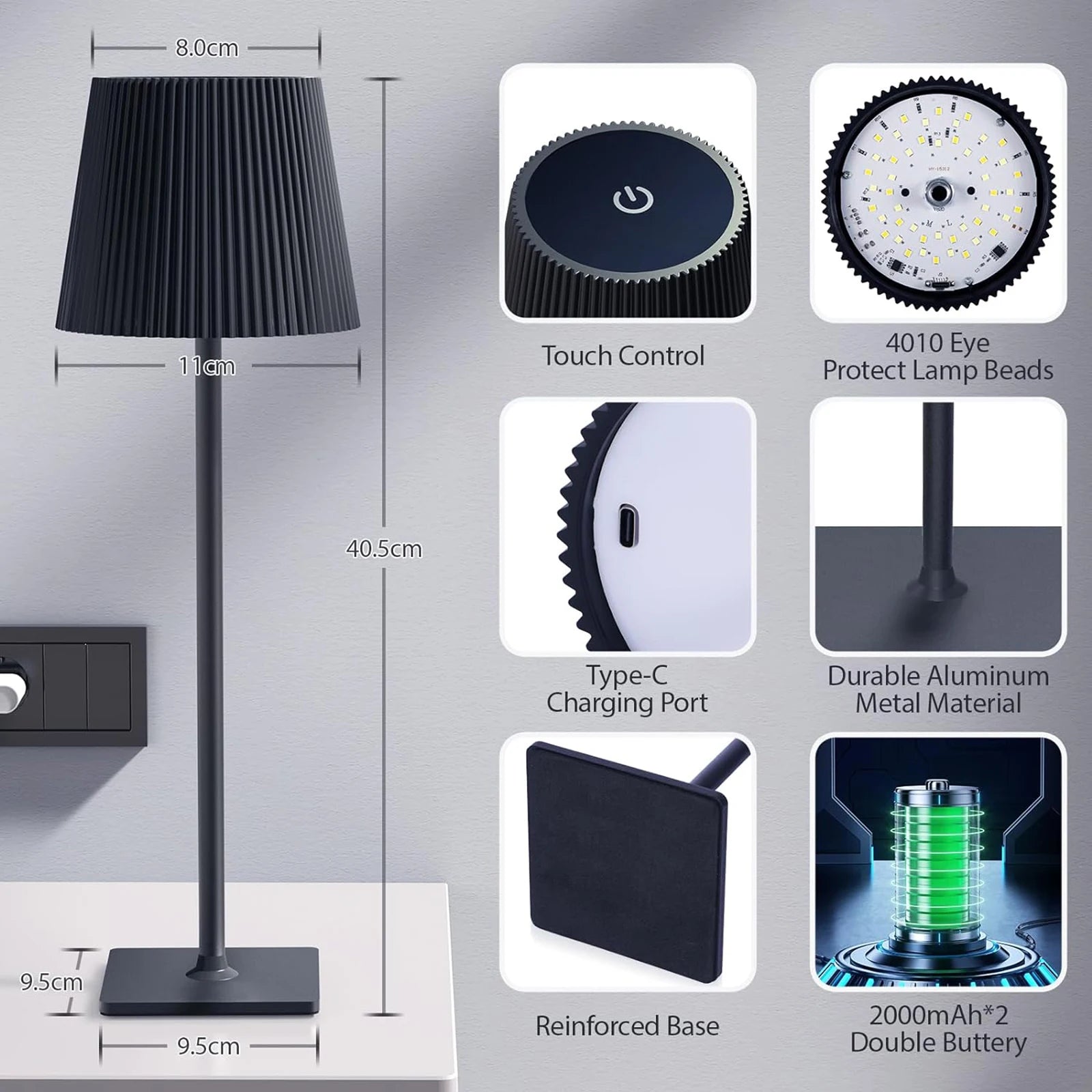 Packs LED Table Lamp Modern LED Desk Lamp Touch Control in USA.