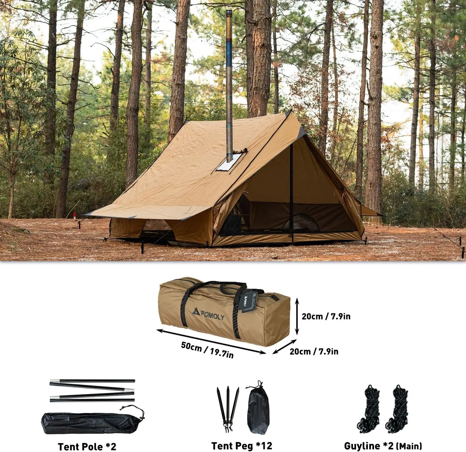 Portable Cabin Tent, Camping Heating Tent Stove in USA