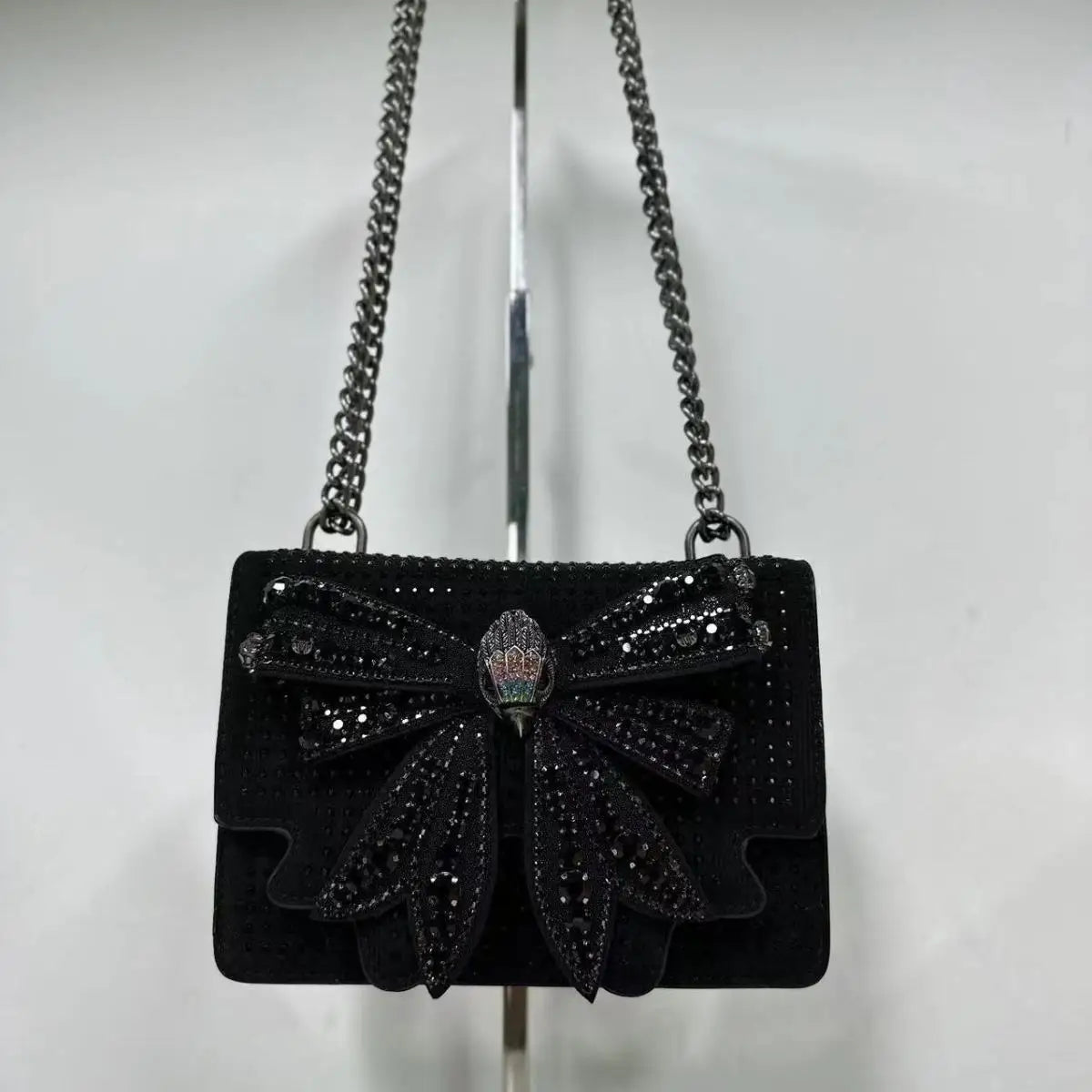 KURT GEIGER LONDON Diamond Studded Bow Bag Fashion in USA