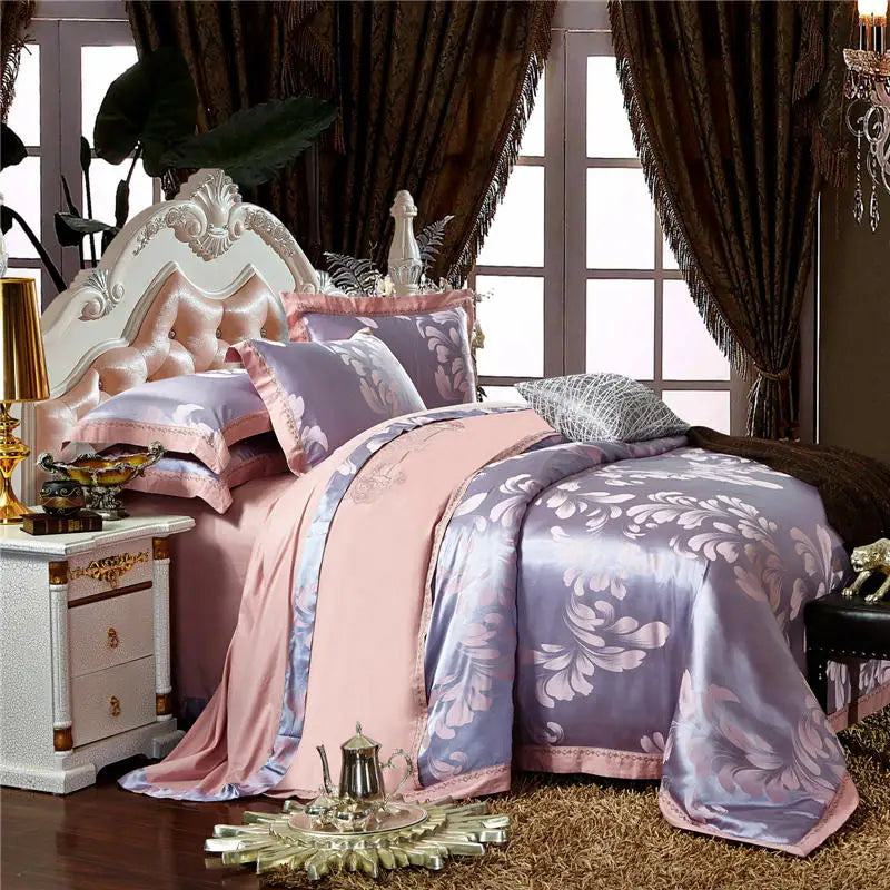 Bedding Sets Floral Grey Pink Comfort Duvet Pillowcase Flat Bed