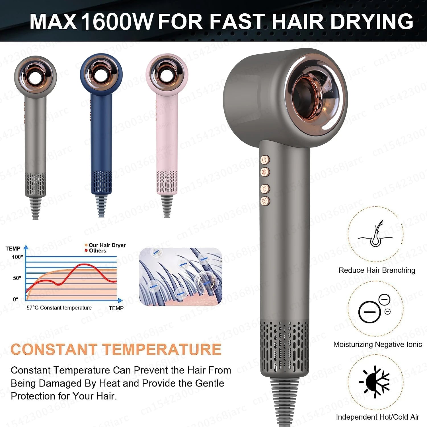 Super Hair Dryer 220V Leafless Hair dryer Personal Hair Care Styling N