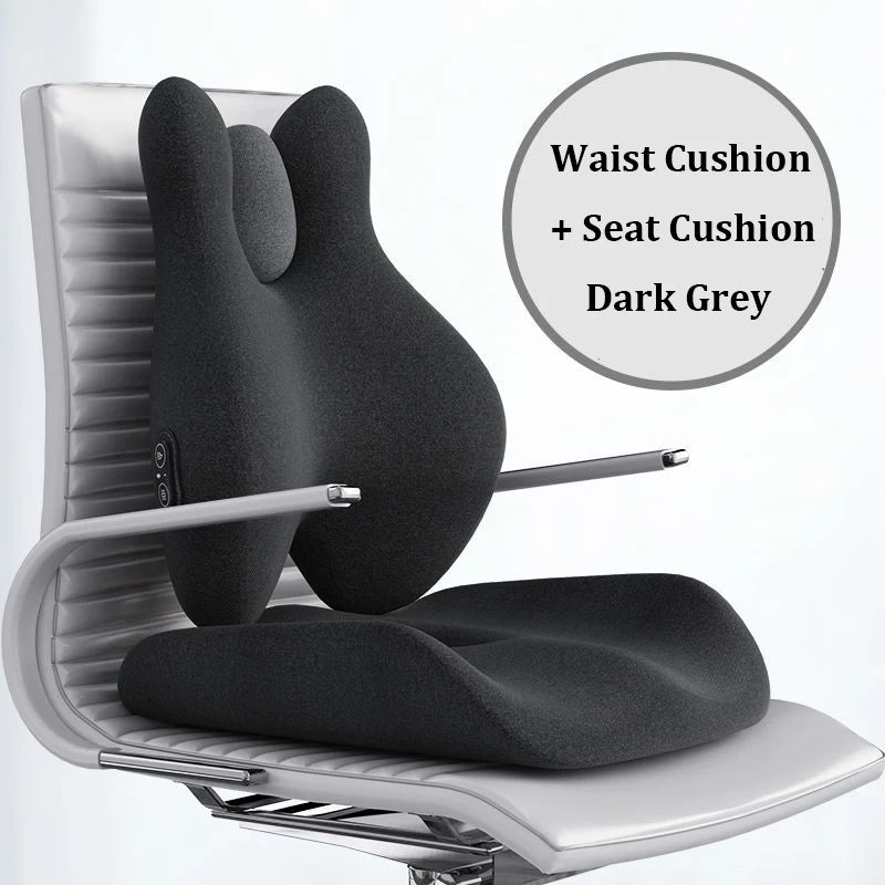 Memory Foam Electric Massage Waist Pad /Chair Cushion Set