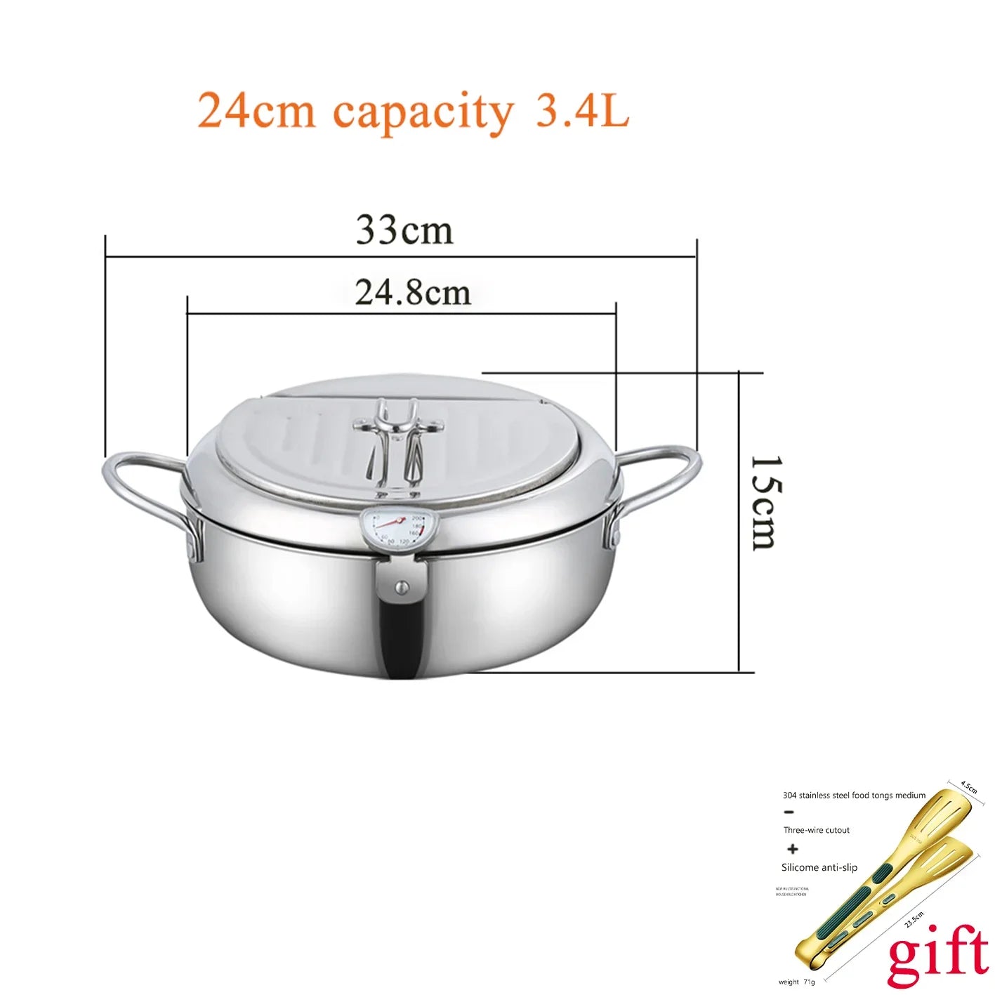 Stainless Steel Pan ,Tempura Fryer Pan, cookware in USA.