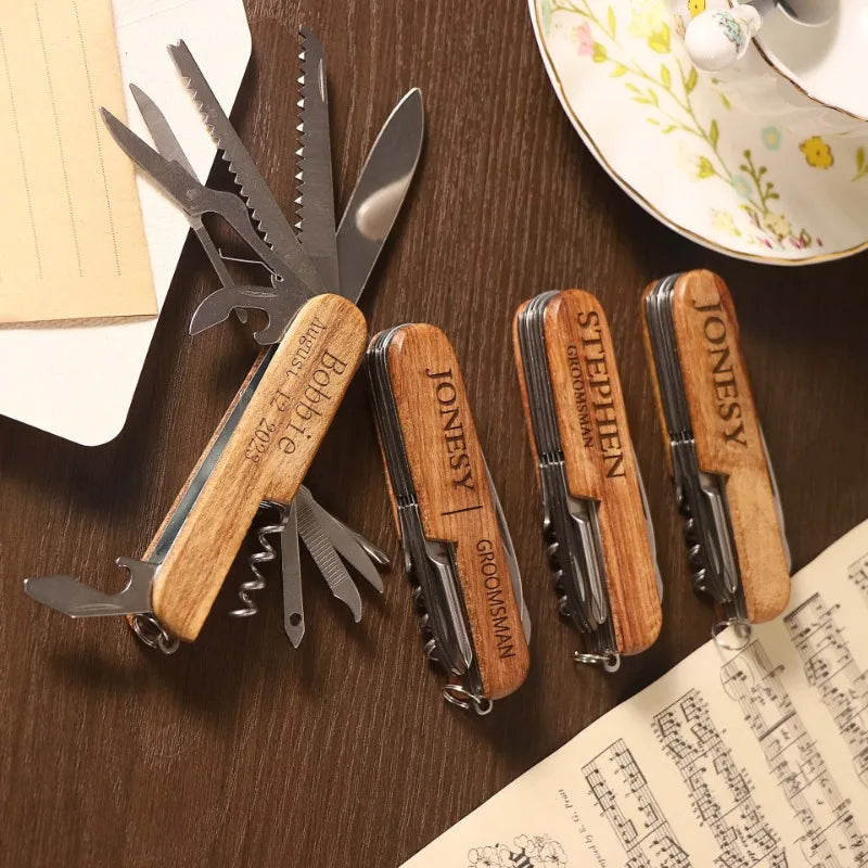 Custom LOGO Wooden Multi Functional Tool Wine Opener in USA