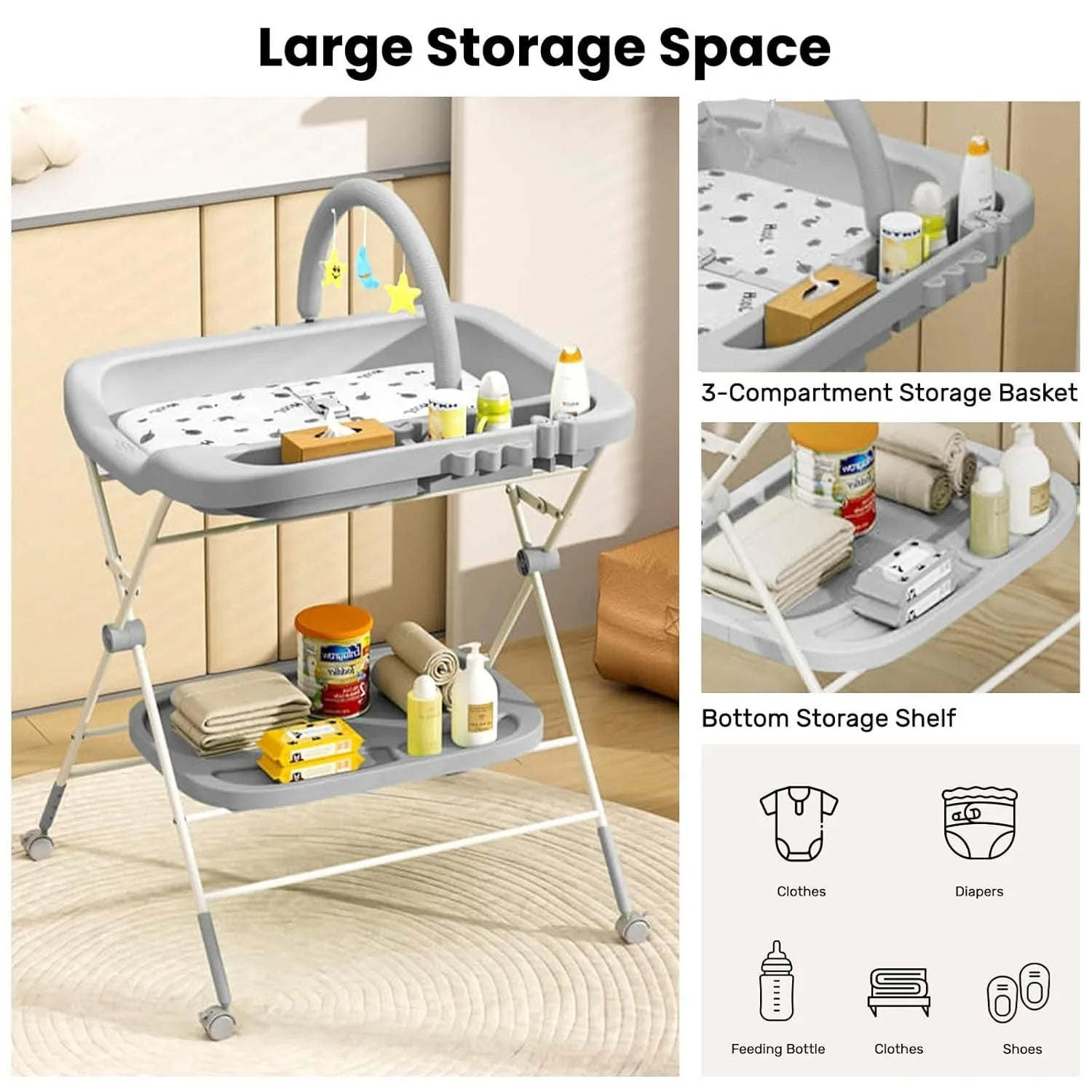 Baby Portable Diaper Changing Table, Folding Diaper Changing in USA