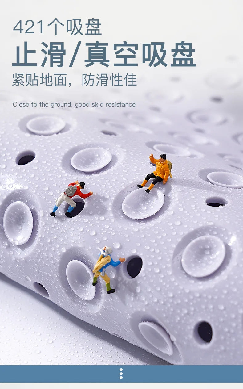 Healthy Non-toxic Large Bath Mat Safety Non-slip Suction Cup