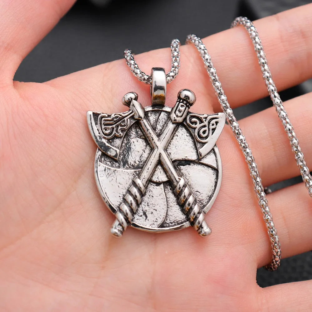 Prairie Wolf Double Sided Viking Tomahawk Pendant Necklace in USA