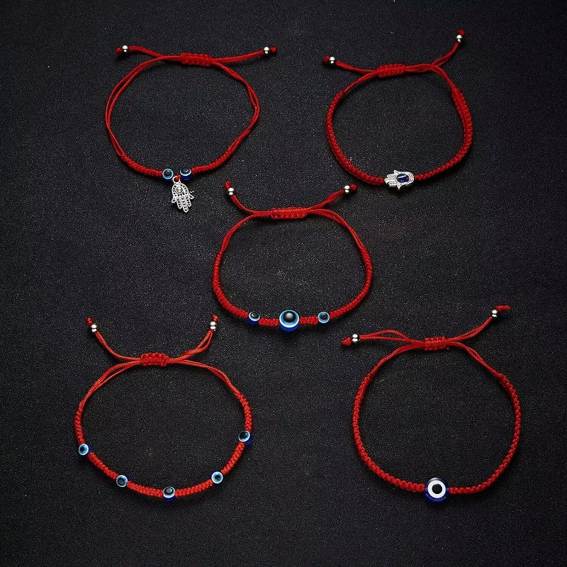 Classic Red String Bracelets Turkish Evil Eye Braided Rope in USA.