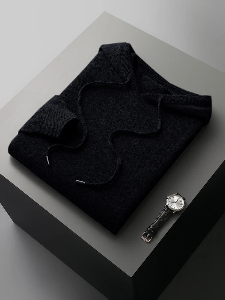 New Autumn Winter Men's Cashmere Hoodie Sweater IN USA.