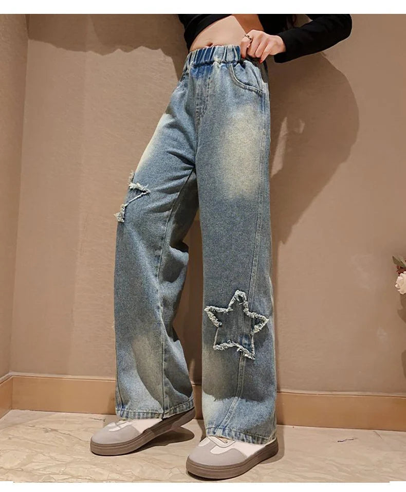 IENENS High Waist Jeans Girl Straight Loose in USA