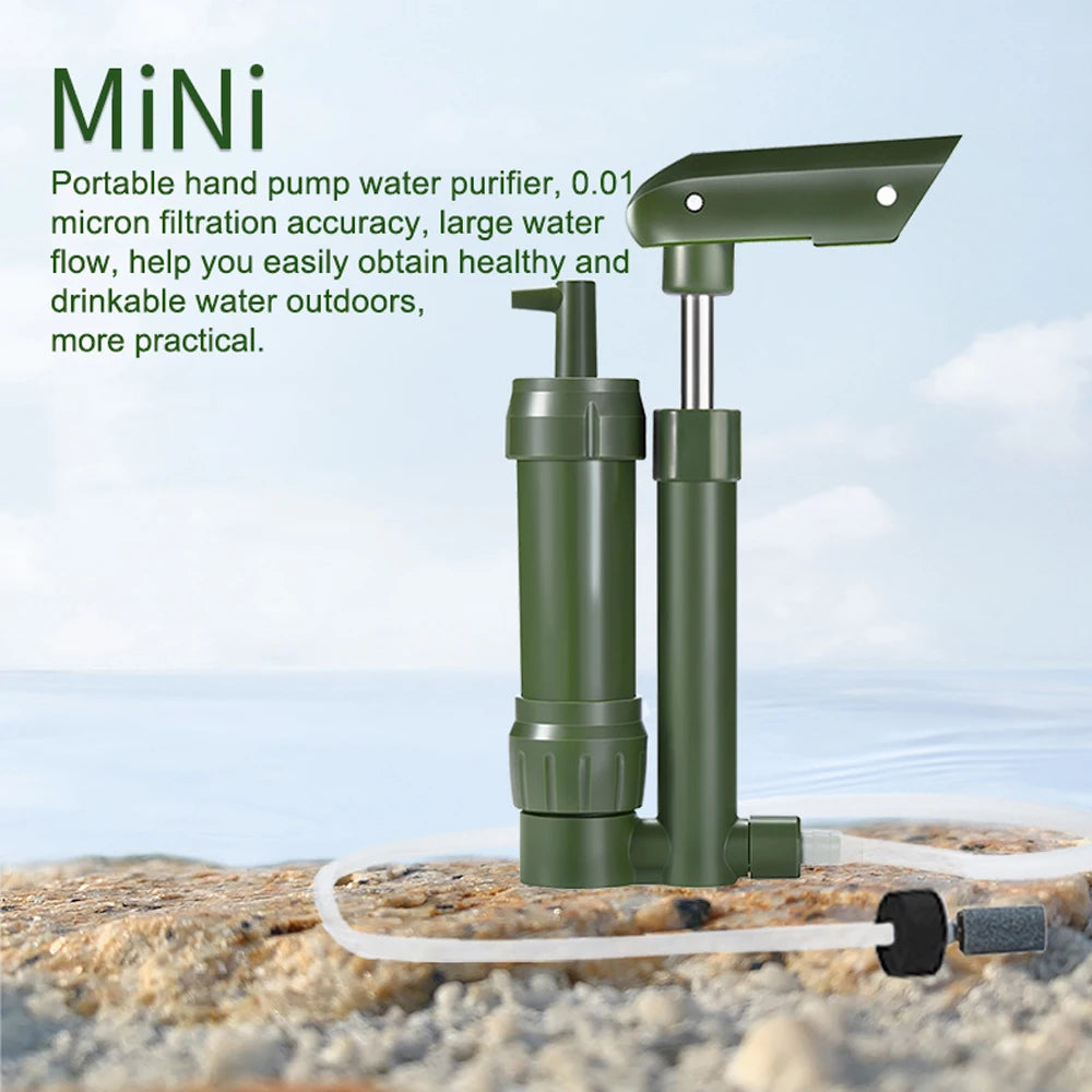 Hand Pump Water Filter Camping Water Purifier Filtration System in USA