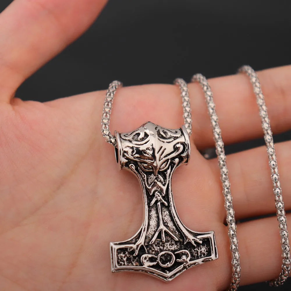 Prairie Wolf Double Sided Viking Tomahawk Pendant Necklace in USA