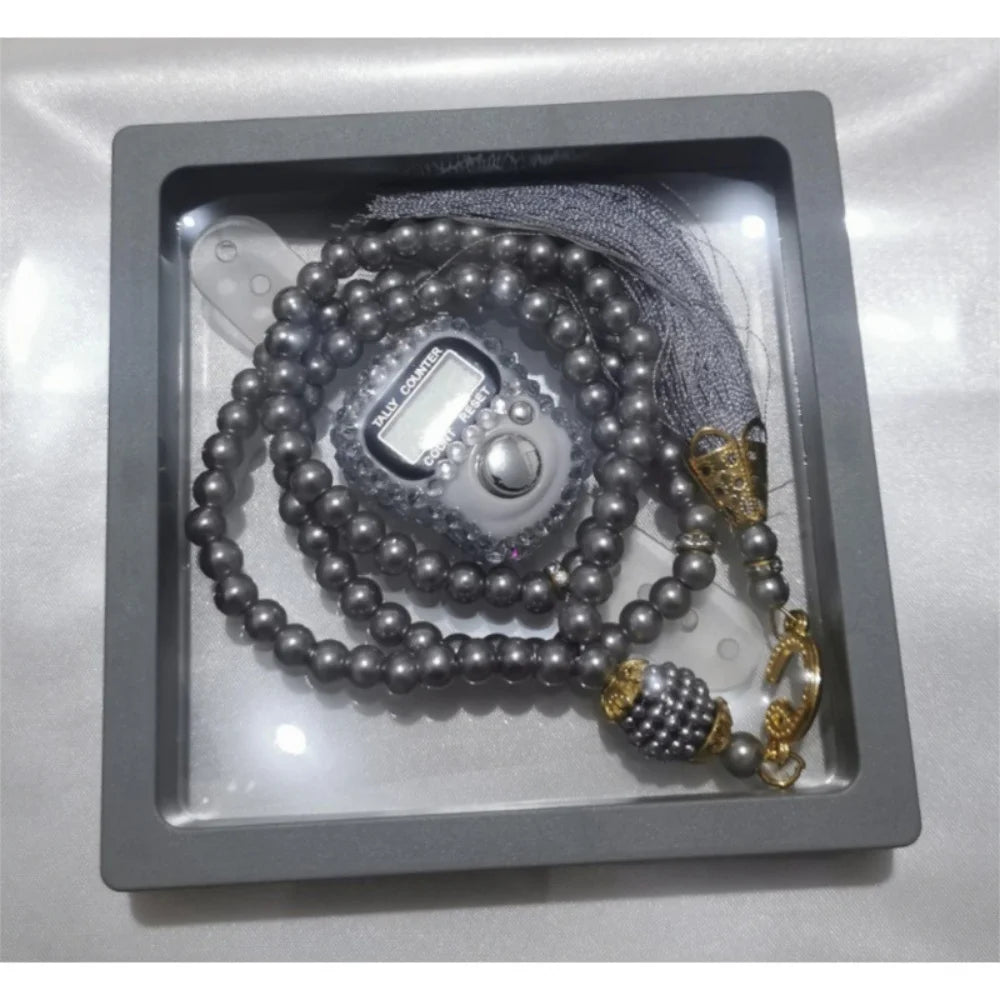 Prayer Set with Finger Counter,Tasbih Muslim Gift,Handmade in USA.