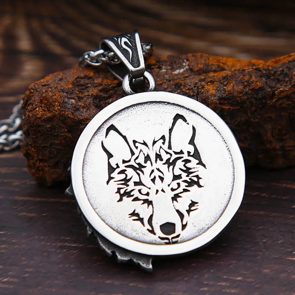 Men Vintage Viking Wolf Pendant Necklace Punk in USA