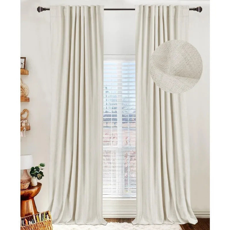 Blackout Shield Linen Blackout Curtains Bedroom in USA