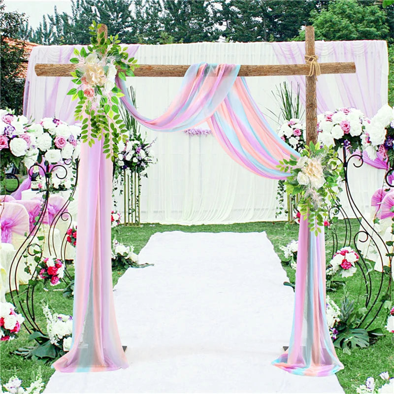 White Wedding Arch Draping Fabric Chiffon Fabric Drape in USA