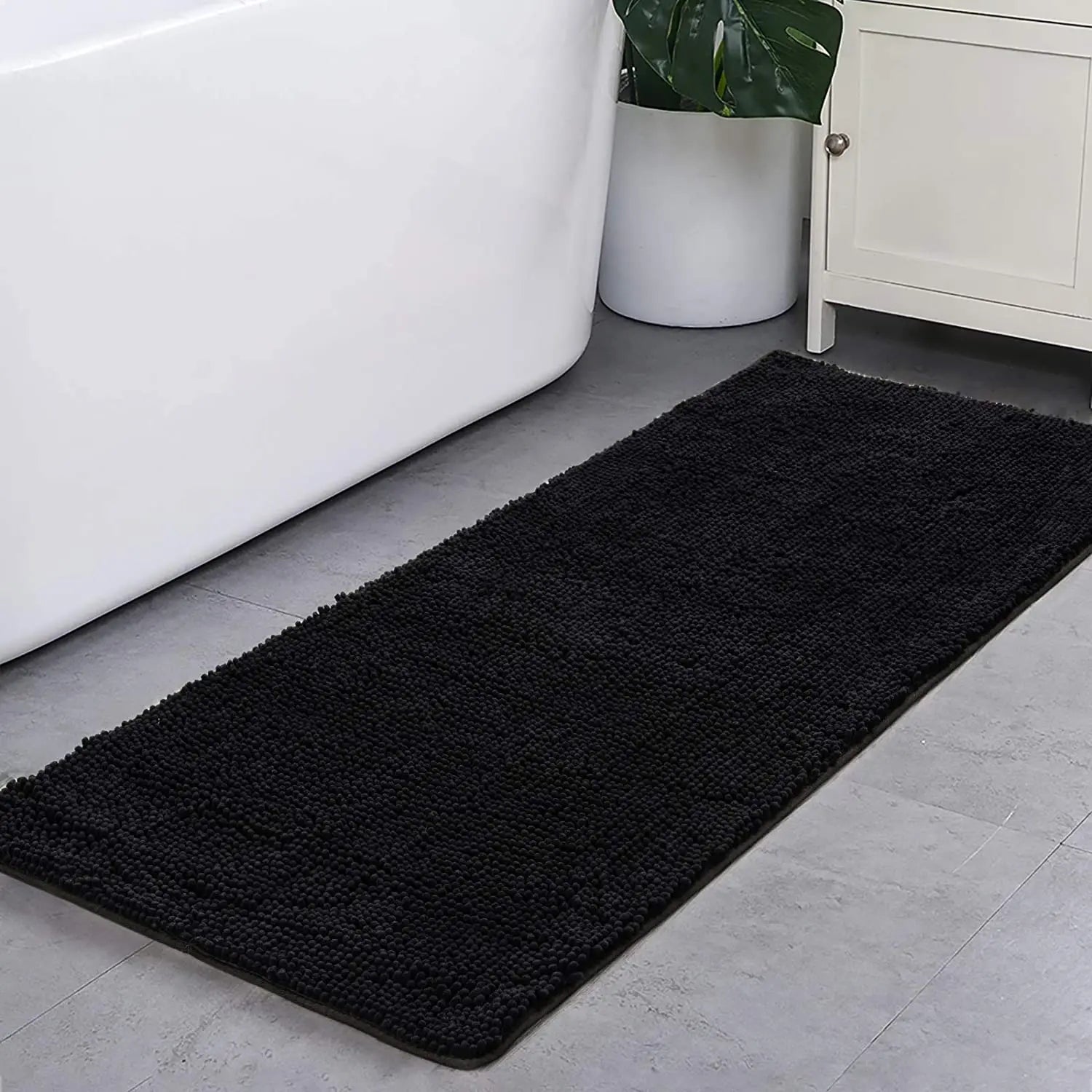 Non-slip super absorbent Bath mat Soft pile Foot mat Bathroom