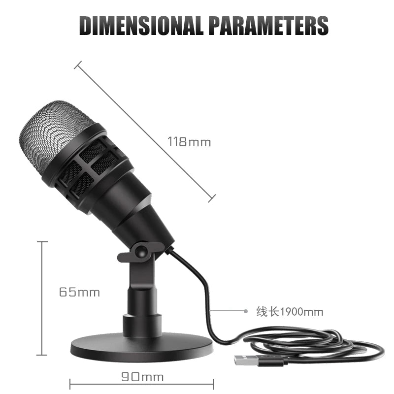 USB Condenser Microphone With RGB, Microphone For Podcasting in USA.