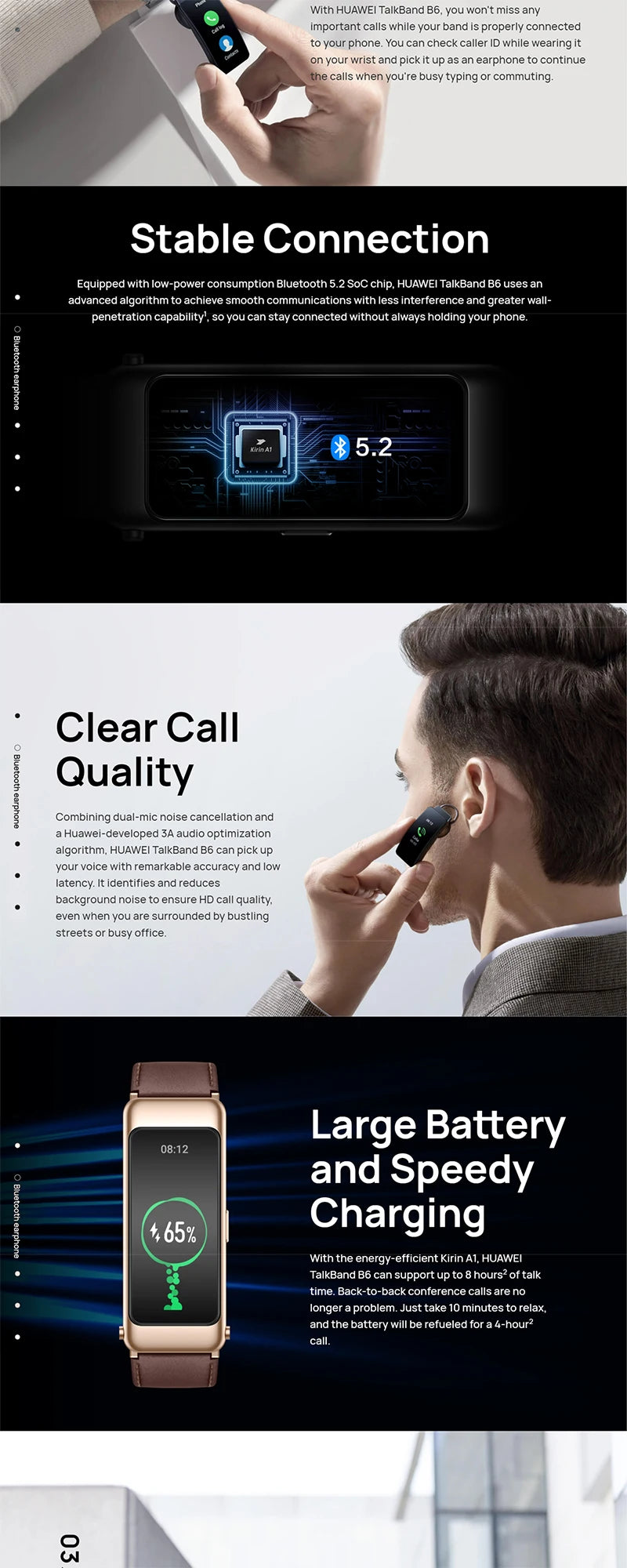 Headset Wristband 1.53 Inch AMOLED Touch Screen Heart in USA.