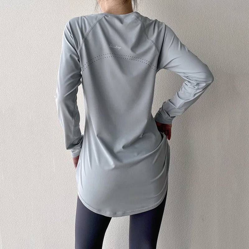 Long Sleeve Yoga Clothes Women Sportswear Woman Gym Running in USA