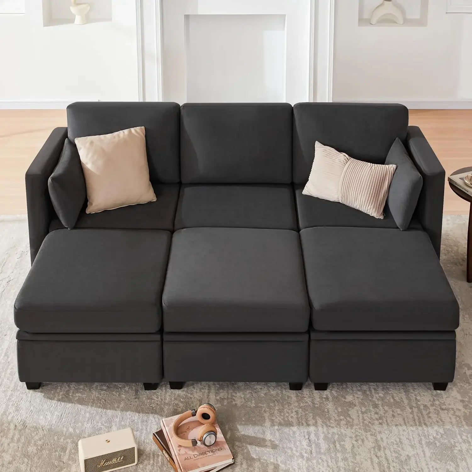 Modular Sectional Sleeper Sofa, Sectional Couch Reversible IN USA.