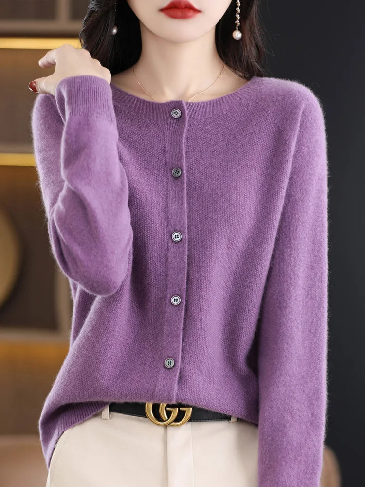 Merino Wool Sweaters Cashmere Cardigan Spring Autumn in USA