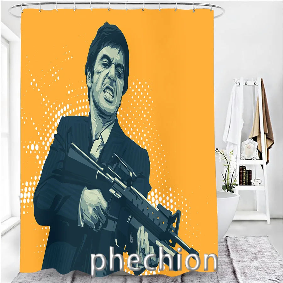 3D Print Scarface Shower Curtain Waterproof Bathroom Curtain in USA.