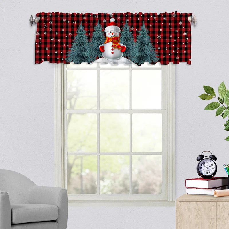 Christmas Window Curtain Christmas Valance Decoration Bedroom in USA