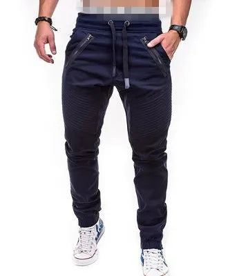 Men Pocket Long Pencil Pants Summer Low Elastic Waist in USA