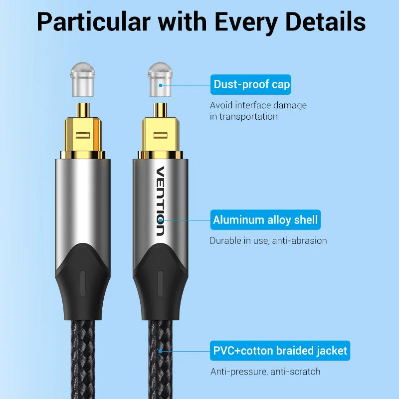 Vention Digital Optical Audio Cable Toslink Coaxial Cable in USA.