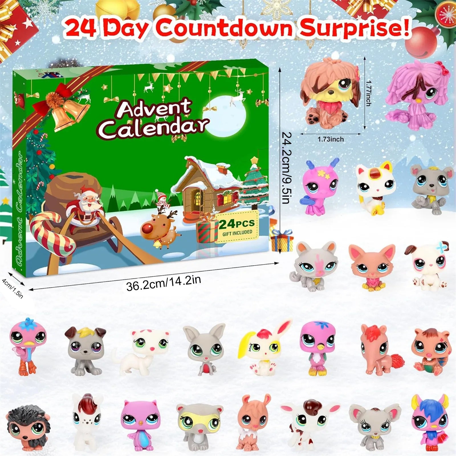 Halloween/Christmas Advent Calendar Contains 24 Gifts, Christmas Count