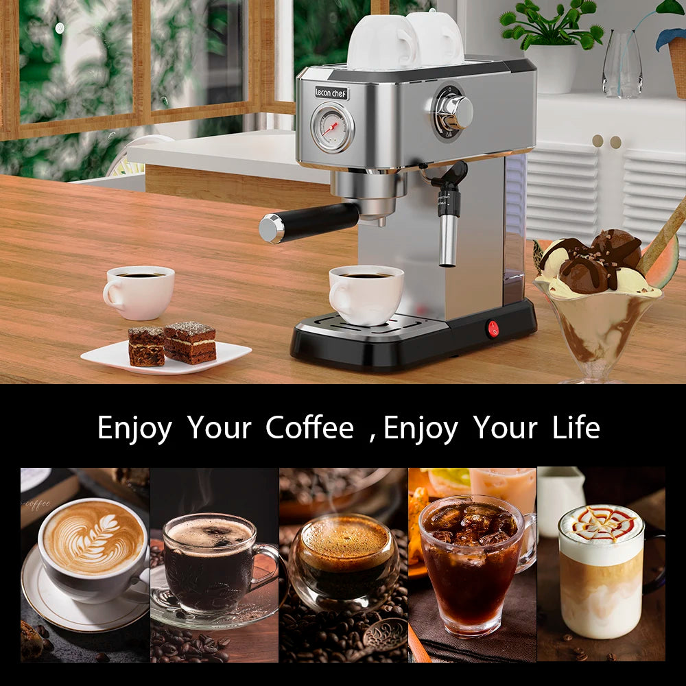 Espresso Machine Bar Coffee Machine Steam Milk IN USA.