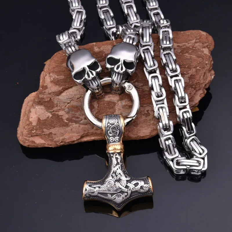 Fashion Viking style Thor hammer pendant necklace in USA