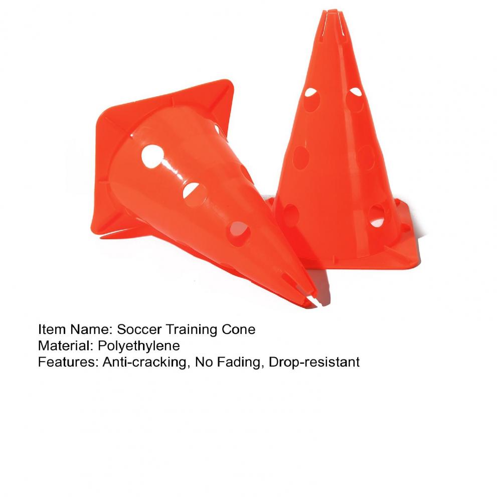 Soccer Training Cone Hole Design Bright Color Resilient Anti-cracking 