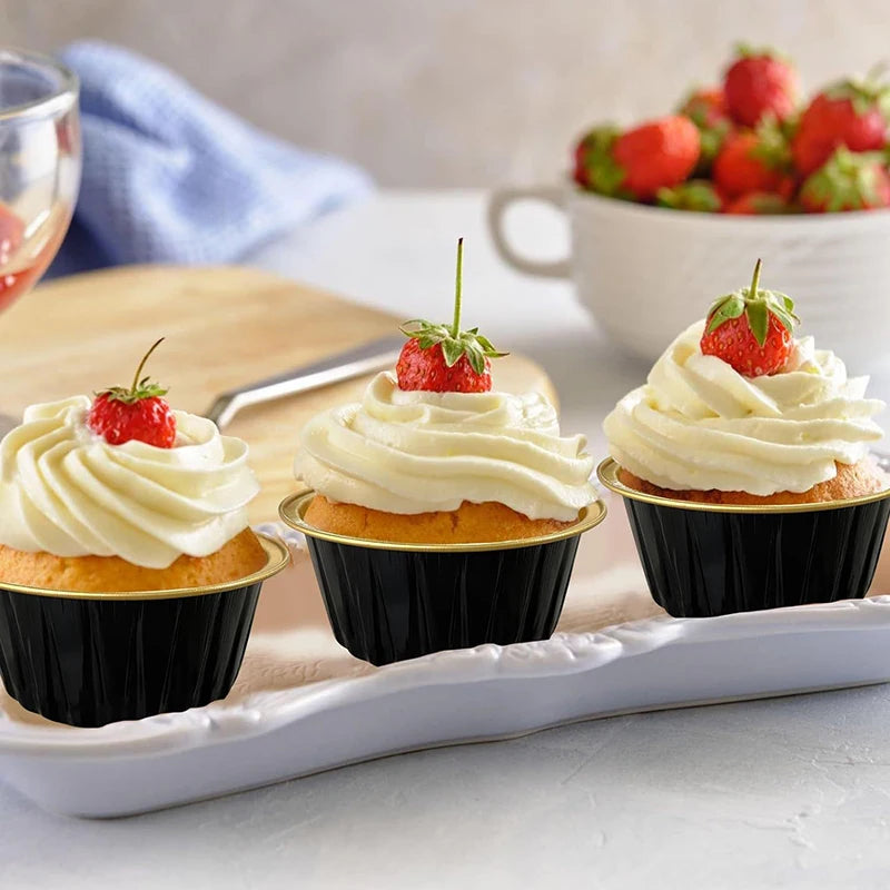 Disposable Mini Baking Cups Aluminium Foil Cake Pans in USA.