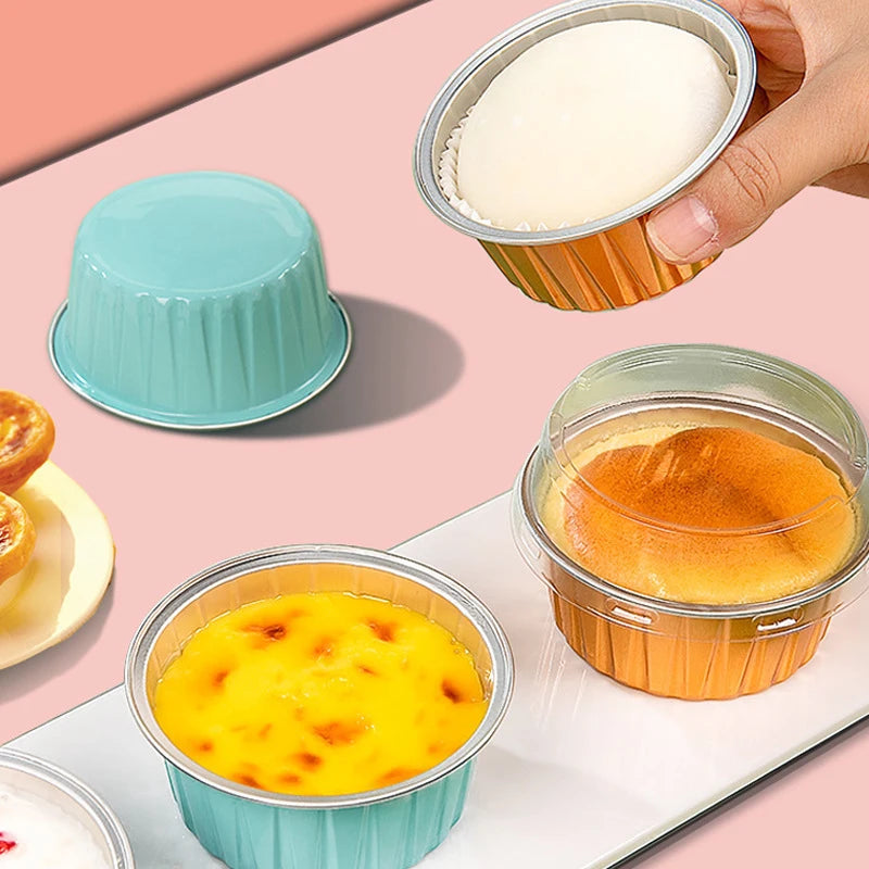 Disposable Mini Baking Cups Aluminium Foil Cake Pans in USA.