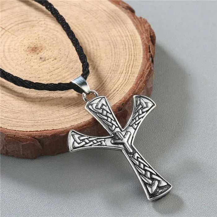 Viking Valknut Pendant Men's Necklace Women Round Pagan in USA