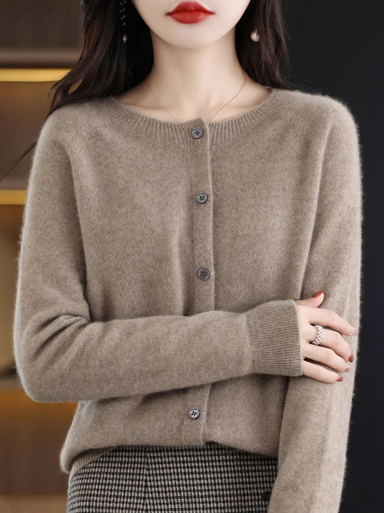 Merino Wool Sweaters Cashmere Cardigan Spring Autumn in USA