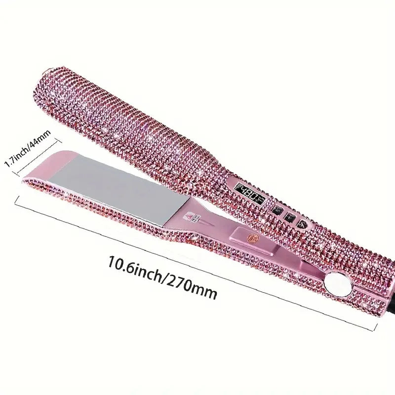 Rhinestone Flat Iron Titanium Hair Straightener Dual Voltage in USA