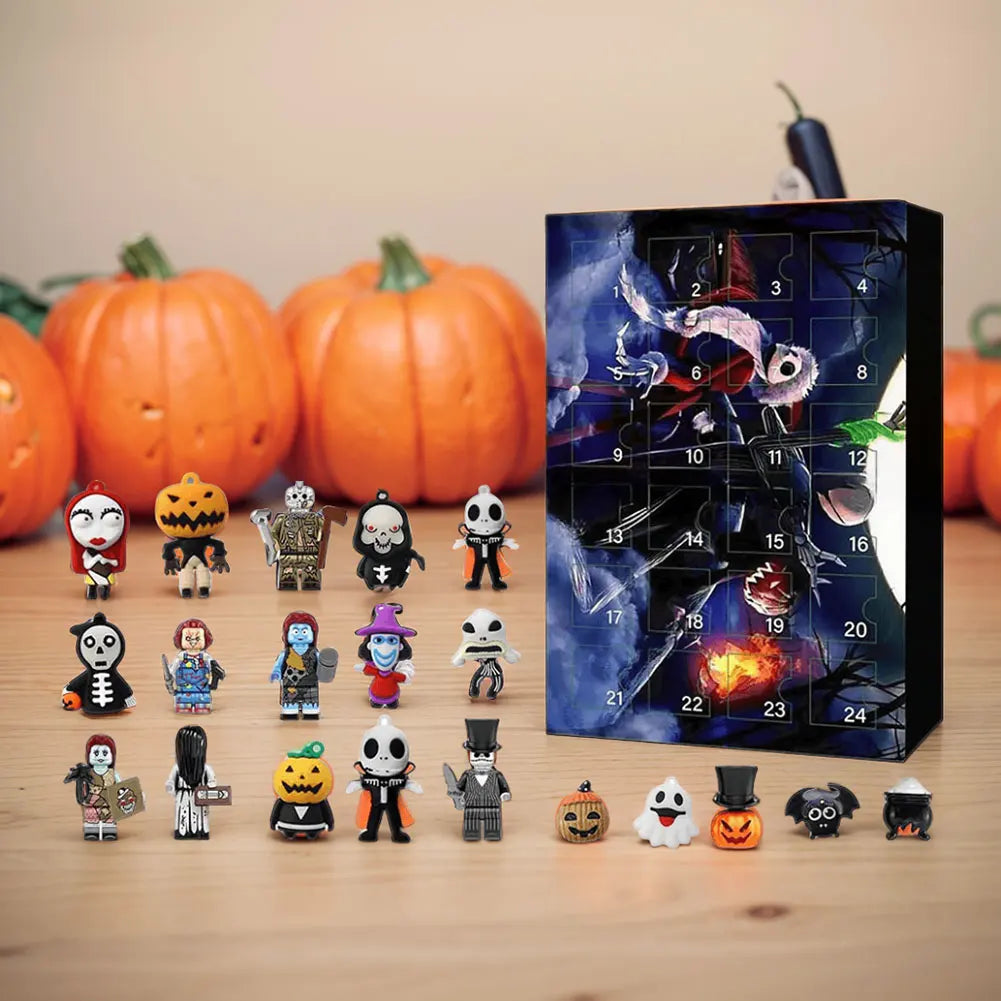 2024 Halloween Horror Figures Advent Calendar with 24Pcs Collectible D