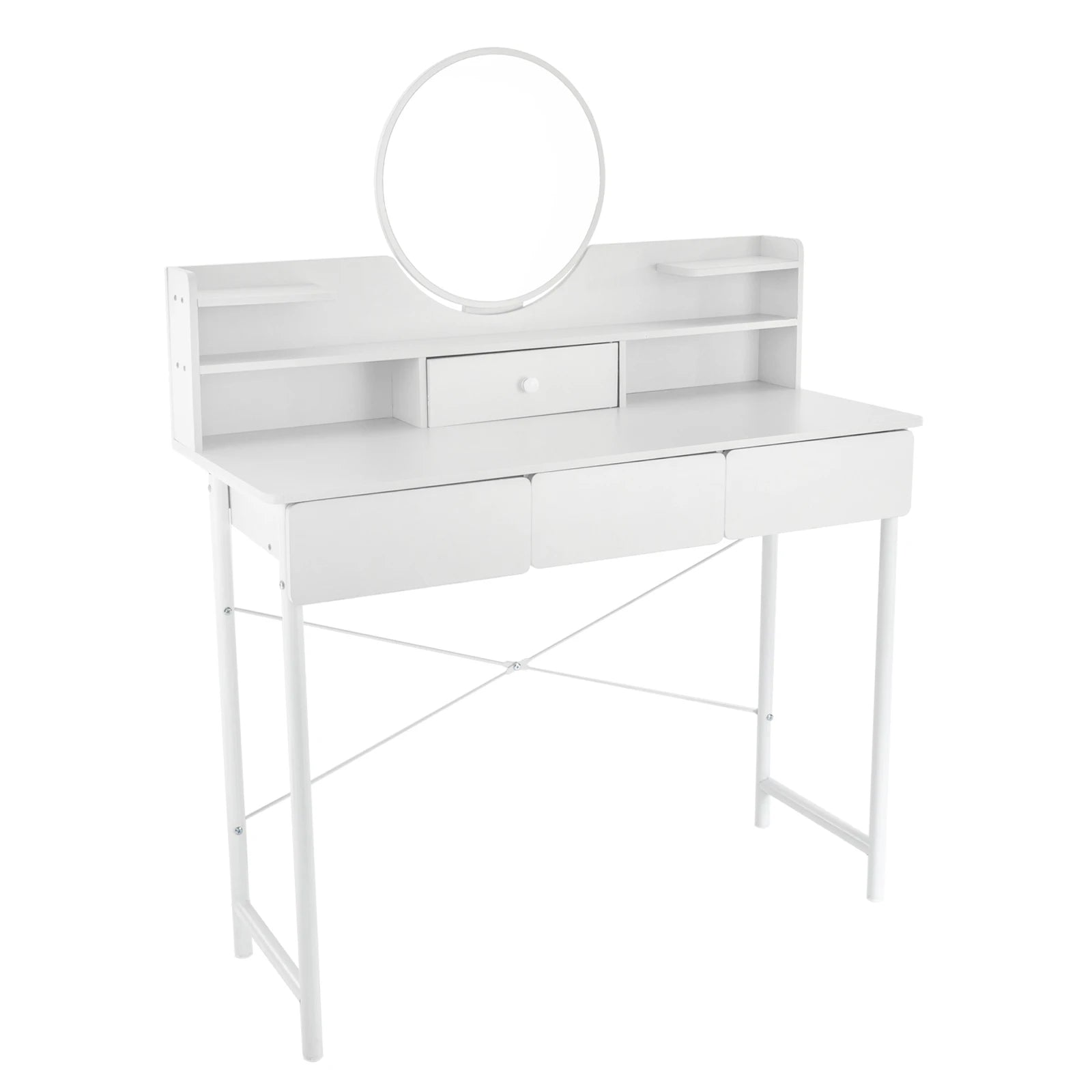 Bedroom Makeup Desk Drawers White Dressing Table IN USA.