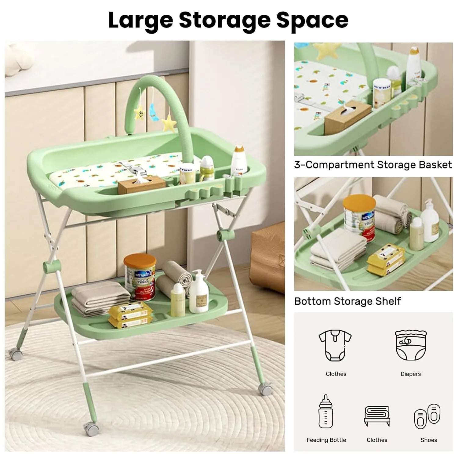 Baby Portable Diaper Changing Table, Folding Diaper Changing in USA