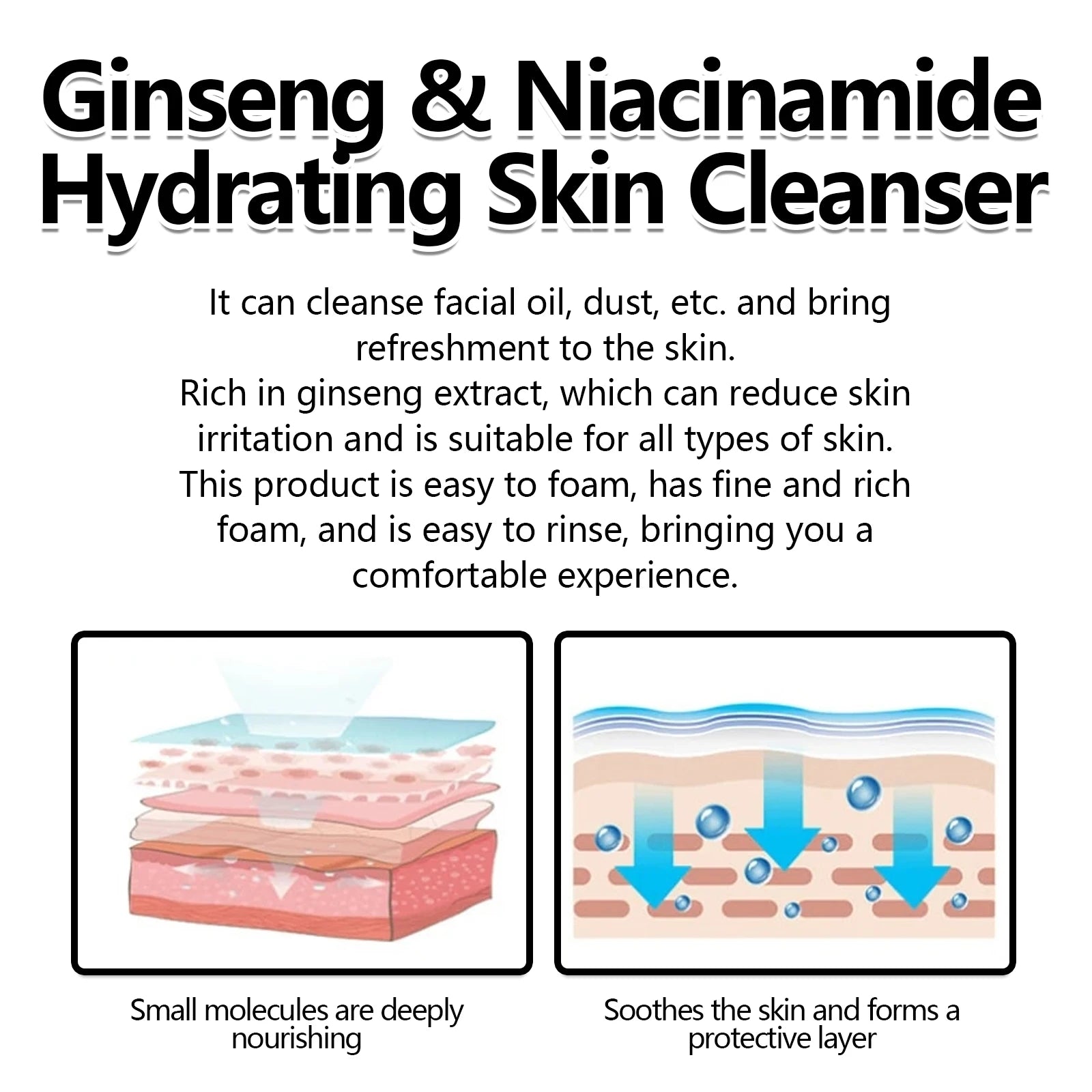 Ginseng Facial Cleanser Gently Cleanses Facial Oils in USA